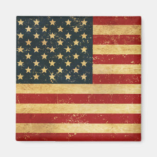 Aimant de drapeau de grunge Vintage aux États-Unis