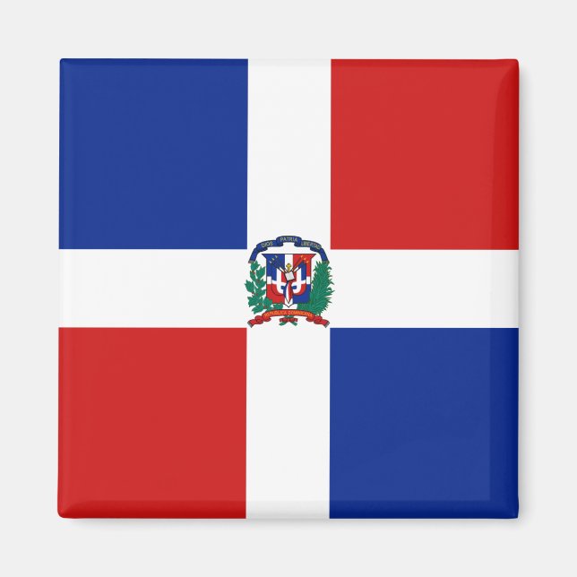Aimant de drapeau de la République dominicaine (Devant)