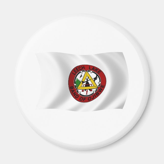 Aimant de drapeau de la réserve de Leech Lake (Devant)