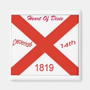 Aimant de drapeau de l'Alabama