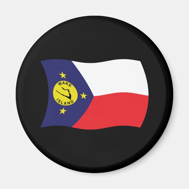 Aimant de drapeau de l'île de Wake (Devant)