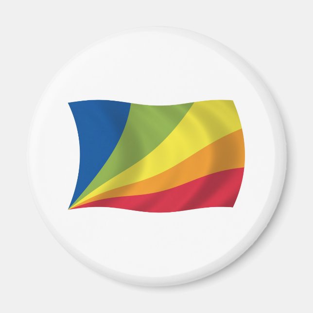 Aimant de drapeau de Lingua Franca Nova (Devant)