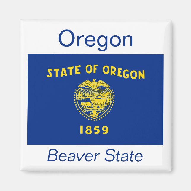 Aimant de drapeau de l'Oregon (Devant)