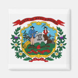 Aimant de drapeau d'état de la Virginie