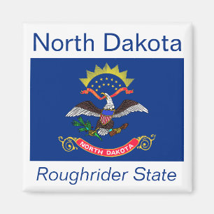 Aimant de drapeau du Dakota du Nord