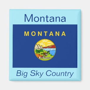 Aimant de drapeau du Montana