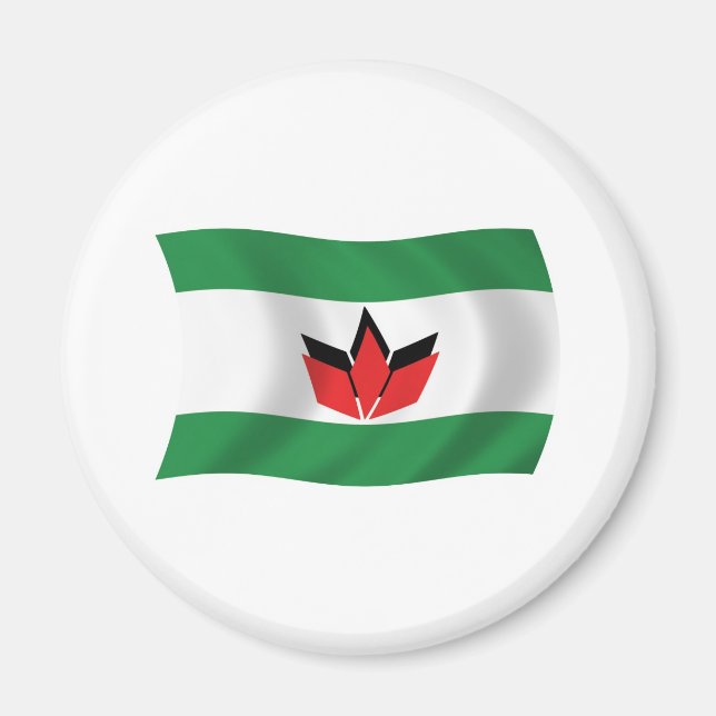 Aimant de drapeau du peuple hongrois (Devant)