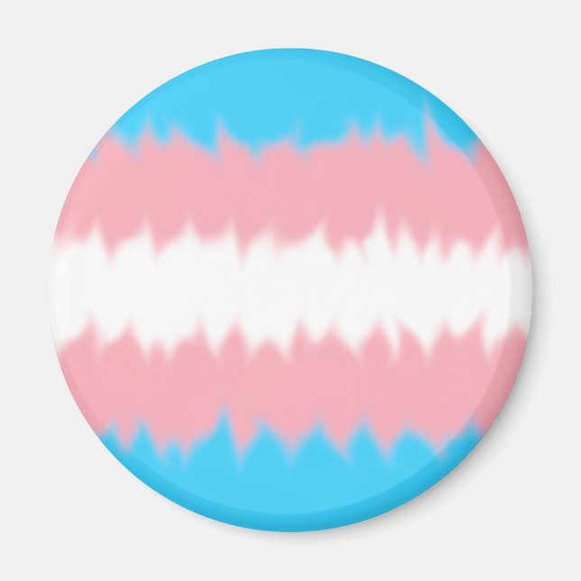 Aimant de drapeau trans (Devant)