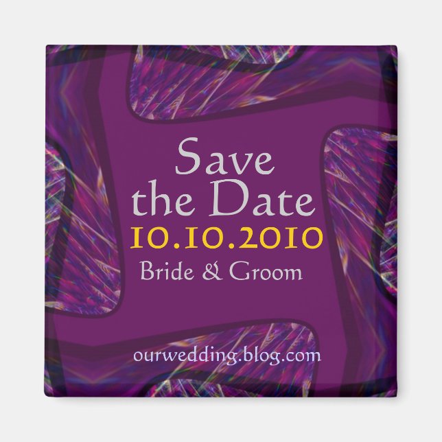 Aimant de Faire-part Abstrait (Devant)