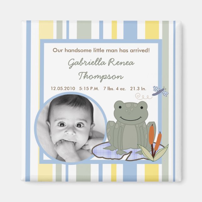 Aimant de Faire-part de la tortue-grenouille de 2  (Devant)