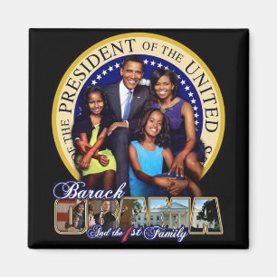 Aimant de Famille-Carré d'OBAMA-1ST