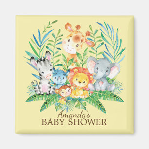 Aimant de faveur de baby shower de jungle de