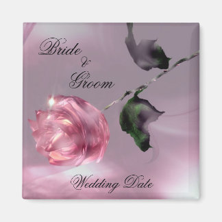 Aimant de faveur de mariage rose