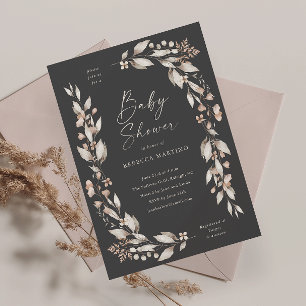 Aimant de Fête Prénatale Floral Élégant Bohème à F