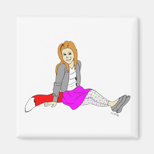 aimant de fille à foxy (Devant)