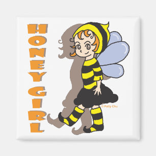Aimant de fille d'abeille de miel