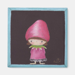 Aimant de fille de fraise
