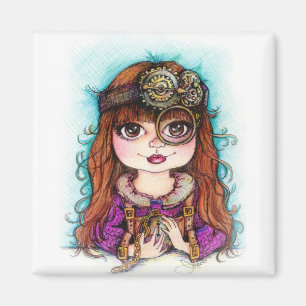 Aimant de fille de STEAMPUNK