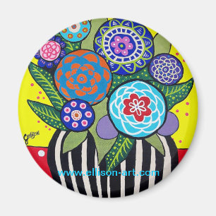 Aimant de fleur d'art populaire d'amusement