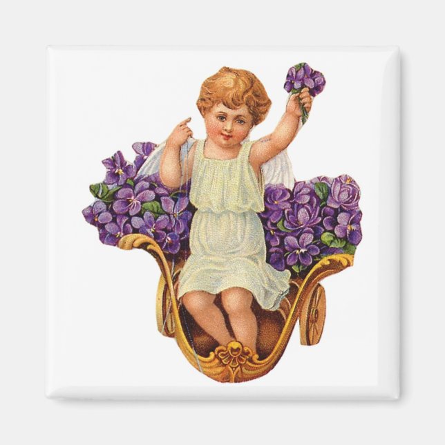 Aimant de fleurs de cerub et de violet (Devant)