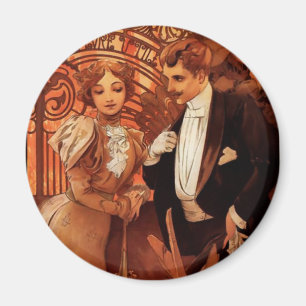 Aimant de flirt d'Alphonse Mucha