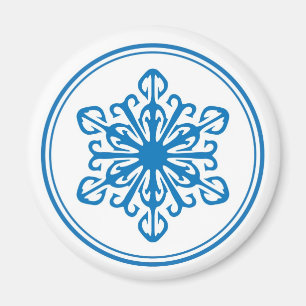 Aimant de flocon de neige - bleu