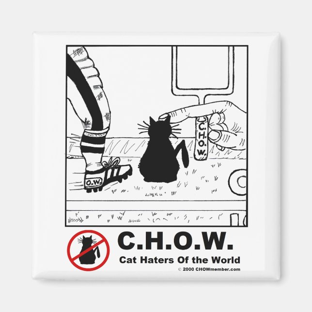 Aimant de football de chapeaux de chats (Devant)