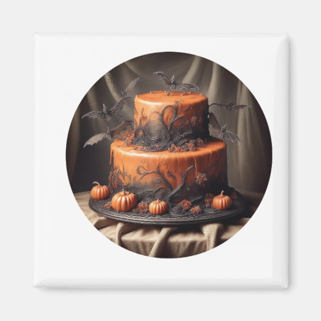Aimant de gâteau d'Halloween (Devant)