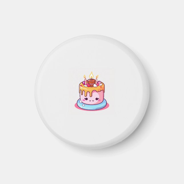 Aimant de gâteau Kawaii, rond mignon  (Devant)