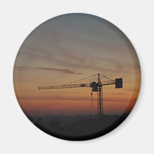 Aimant de grue de coucher du soleil
