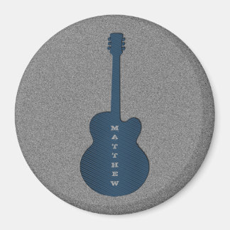 Aimant de guitare rayé, bleu foncé