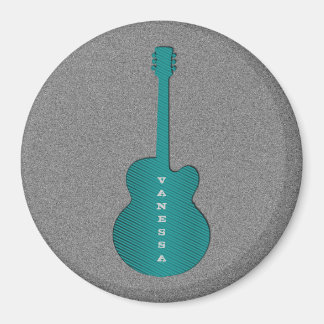 Aimant de guitare rayé, Turquoise