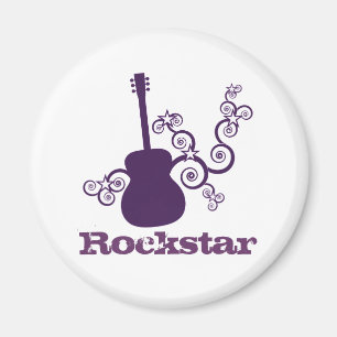 Aimant de guitare Rockstar, violet
