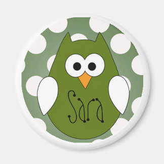 Aimant de hibou vert