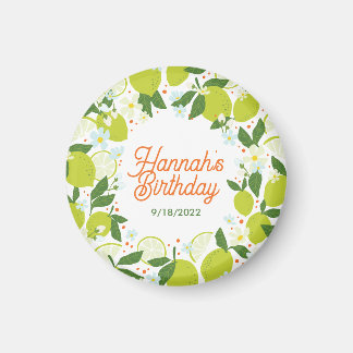 Aimant de jardin de citrus - Conception de texte m