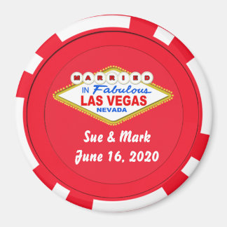 Aimant de jeton de poker marié à Las Vegas