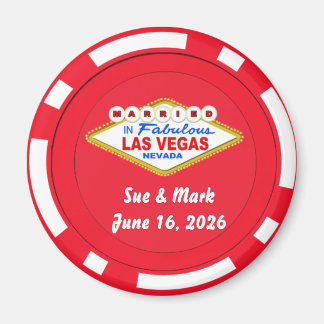 Aimant de jeton de poker Marié à Las Vegas 2022