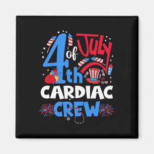 Aimant De Juillet Équipage Cardiaque Infirmière Cardiaque