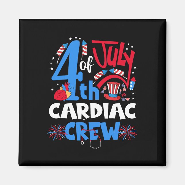 Aimant De Juillet Équipage Cardiaque Infirmière Cardiaque (Devant)