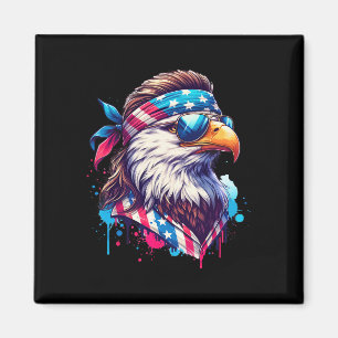 Aimant De Juillet Patriotic Funny Eagle Juillet 4 Usa Mur