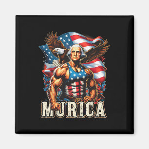 Aimant De Juillet Patriotique Funny George Washington Jui