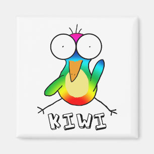 Aimant de kiwi d'arc-en-ciel