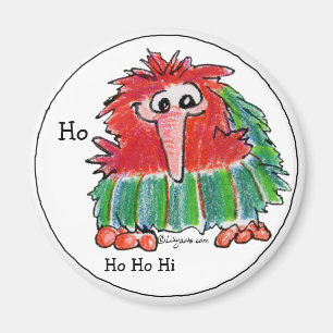 Aimant de kiwi de Noël de bande dessinée Ho Ho