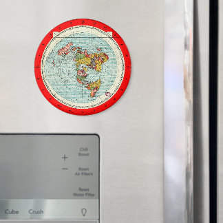 Aimant de la carte de projection de la Terre plate