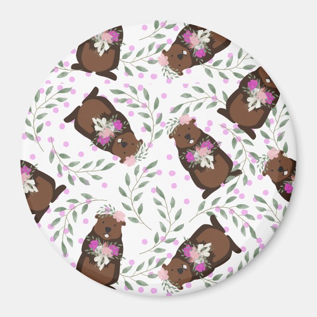 Aimant de la journée de la marmotte (Devant)