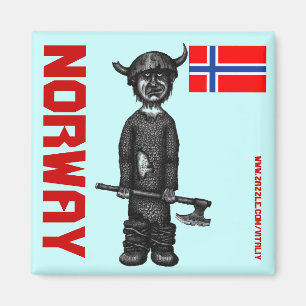 Aimant de la Norvège avec Viking drôle
