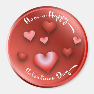 Aimant de la Saint-Valentin heureux
