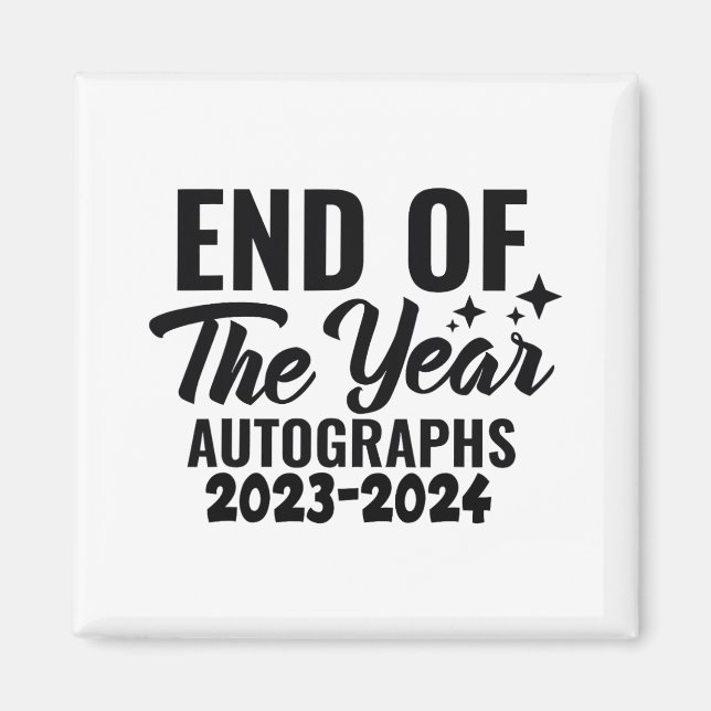 Aimant De L'Année Autographes 20232024 Dernier Jour De L' (Devant)