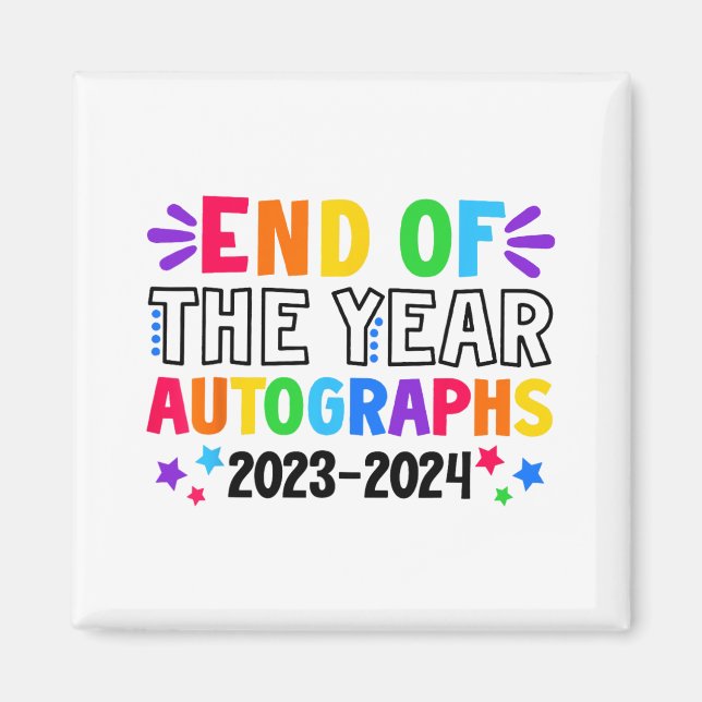 Aimant De L'Année Autographes 2023-2024 Dernier Jour De S (Devant)