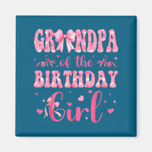 Aimant De l'anniversaire de grand-père, coquette rose app